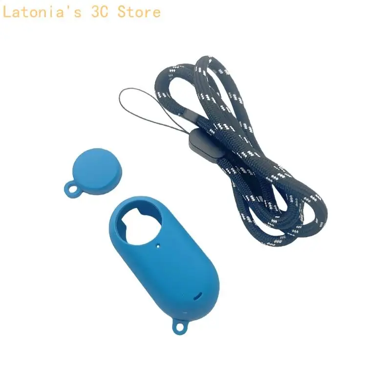Schnell zu installierendes Silikonhüllen-Set inklusive Objektivschutz und Riemen für GO3/3S X3UB – Detail 2