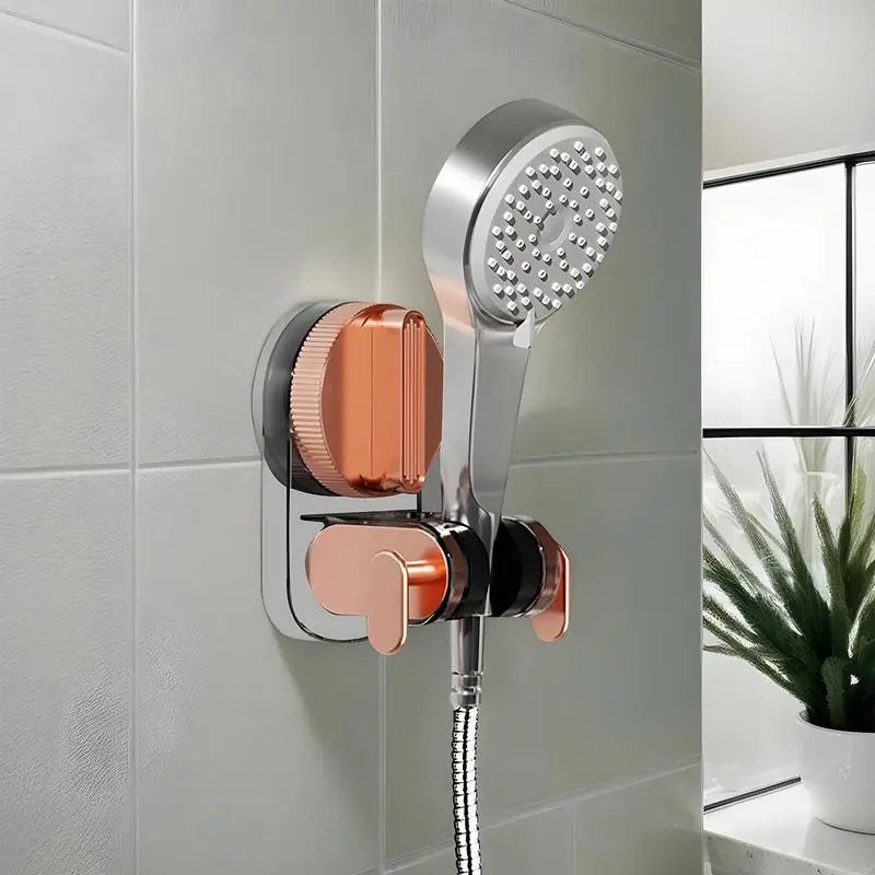 

Shower Head Holder Suction Shower Head Mount Suction Cup Adjustable Angle Bathroom Showerhead Support Bracket for Camping