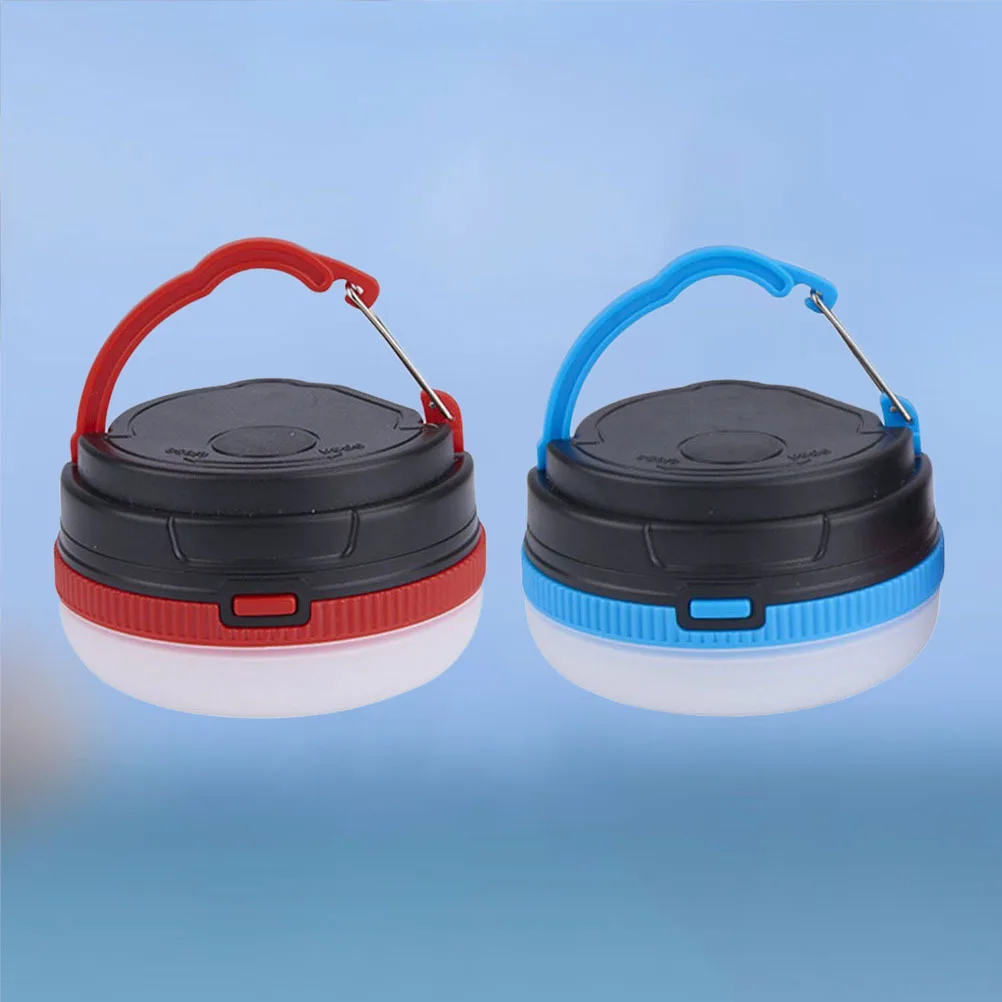 

2Pcs LED Emergency Lamp 6 Ultra Bright Leds 3 Mode Portable Camping Lamp Tent Hanging Light Outdoor Fishing Car Repair Red Blue
