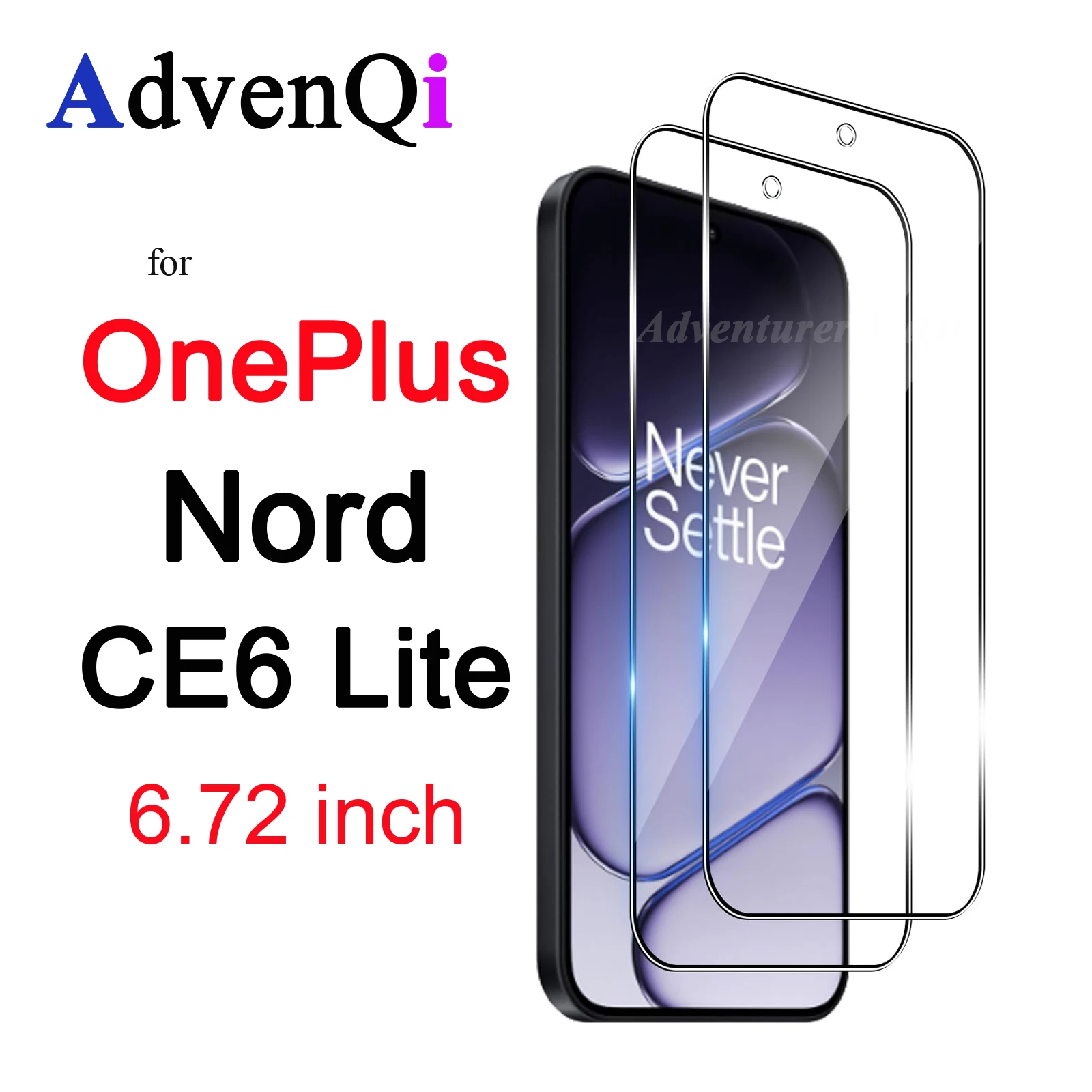 

Screen Protector For OnePlus NORD CE6 Lite 6.72 inch Tempered Glass HD 9H Transparent Clear Anti Scratch Case Friendly