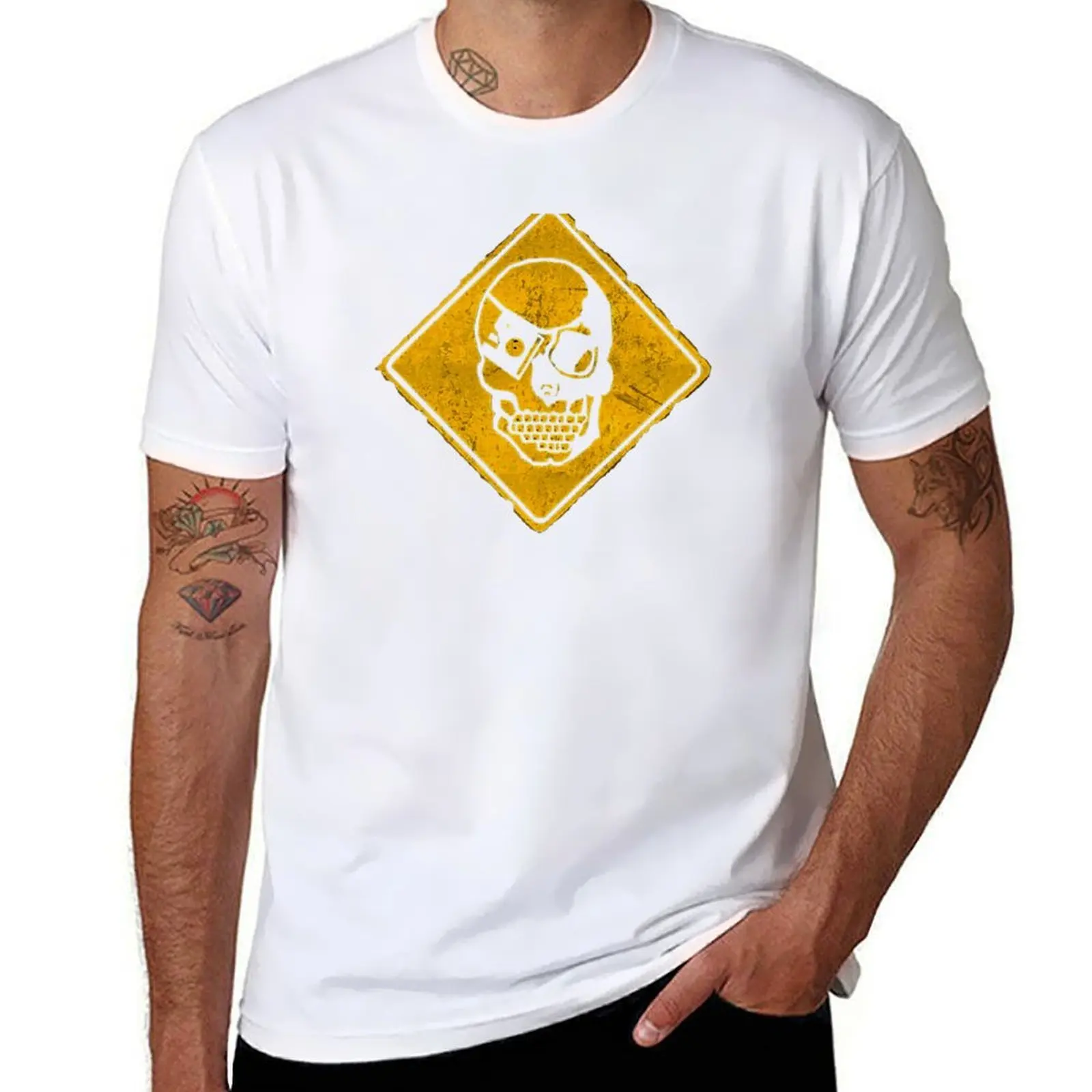 Hackers Skull Logo T-Shirt t shirt man casual man t shirt luxury T-Shirt