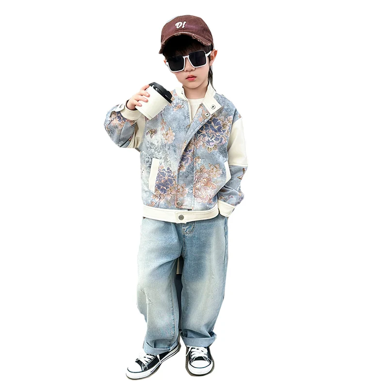 

New Chinese Sle Boys Leather Jaet Spring Autumn Kids Clothes Breathable Long Sve Coat Baby Boys Faionable Spring Outfit