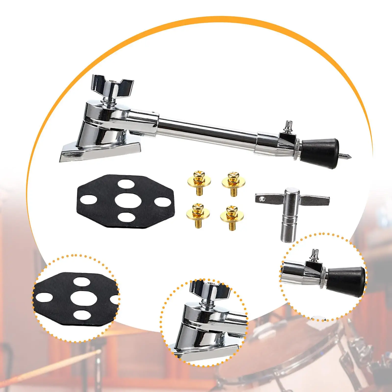 

Bass Drum Leg Set Spur Lightweight Maintenance Spare Part Repair Easy Installation Practical Instrument Accessories Drum Foot