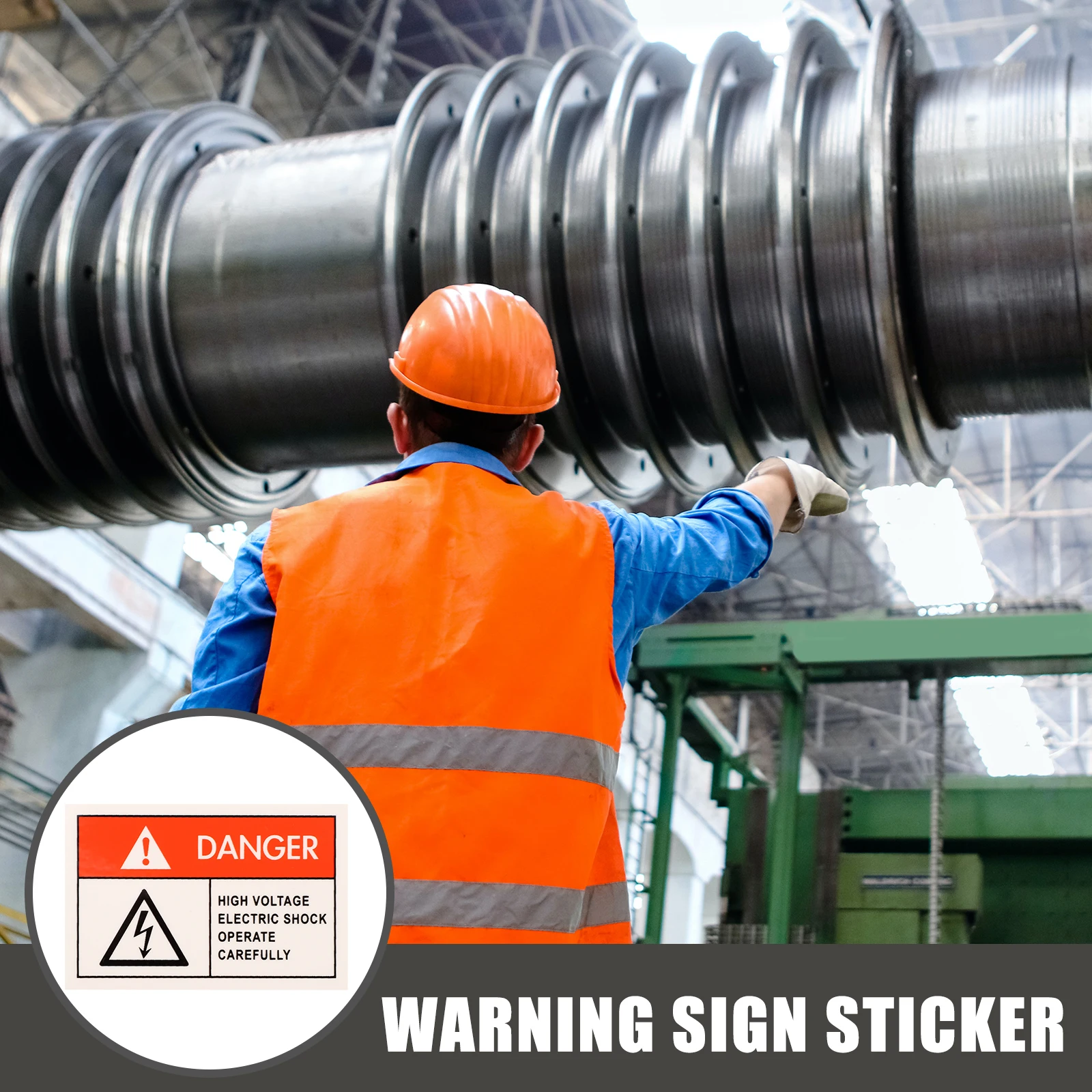 

10pcs Anti-electric Shock Label Safety Sign Sticker Adhesive Warning Sign Red Fragile Decal Garage Strong
