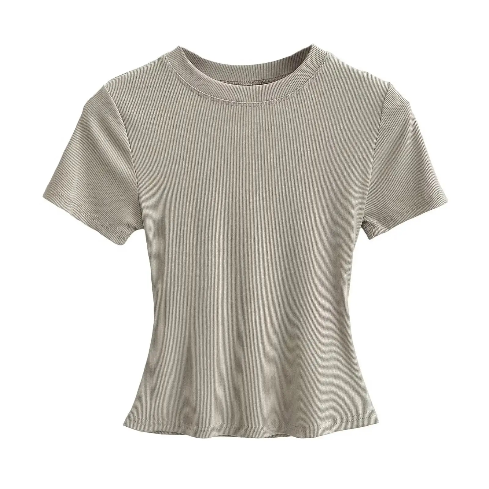 تي شيرت نسائي Bla ort-Sved oulder irt مصنوع من القطن بقصة ضيقة صيفي كاجوال مريح بدون علامة تجارية مسجلة... #4