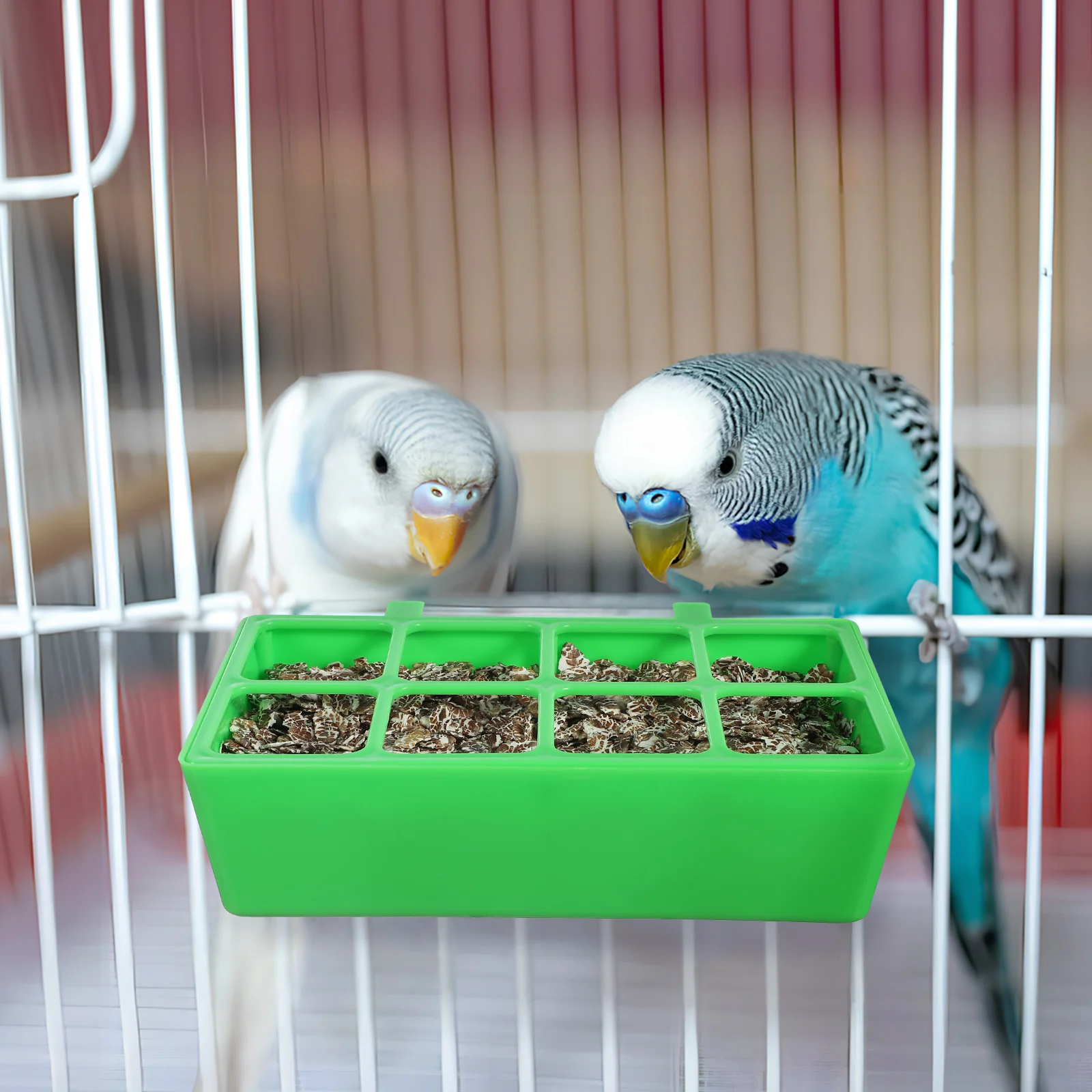 

Multi Compartment Feeder For Outdoors Durable Parrot Feeder Safe Design Sturdy Structure Platform Bird Bowl For Cage Pet Bird
