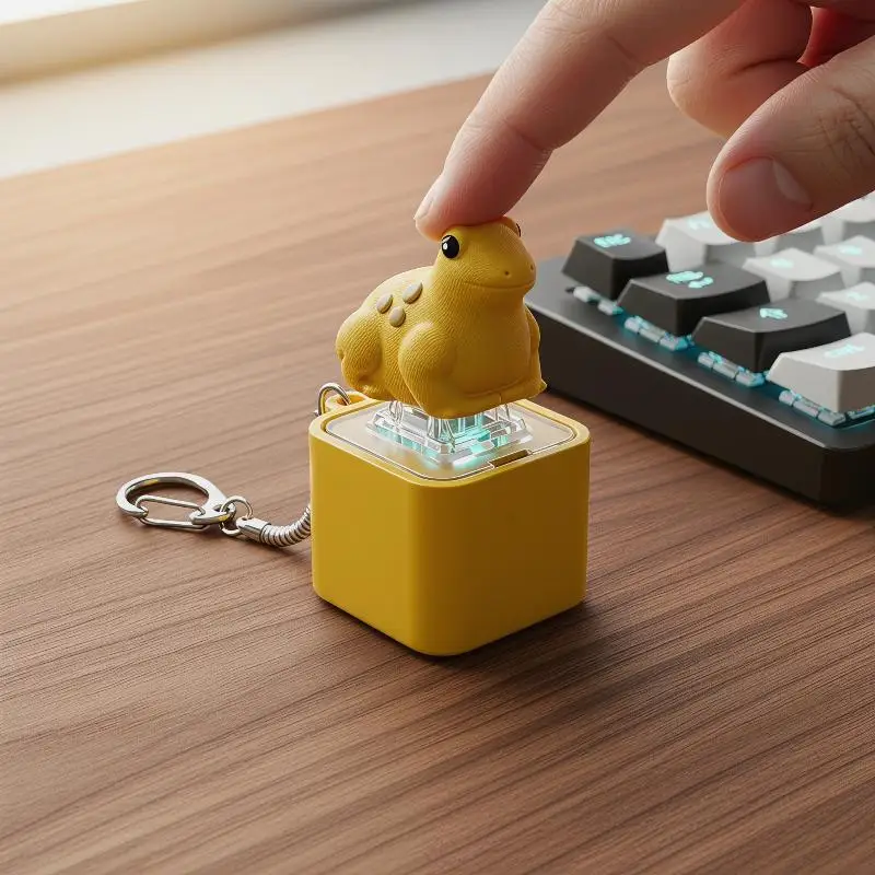 Chicken Frog Fidget Toys Keychain Button Clicker Considerably Reducing Stress And Anxiety