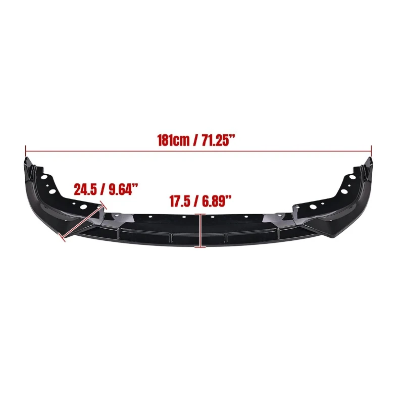 GT نمط لمعان أسود الجبهة الوفير الفاصل الشفاه لسيارات BMW G20 LCI M340i 330i M Sport 2023 ~ 2025 تجميل الناشر طقم الجسم ضبط