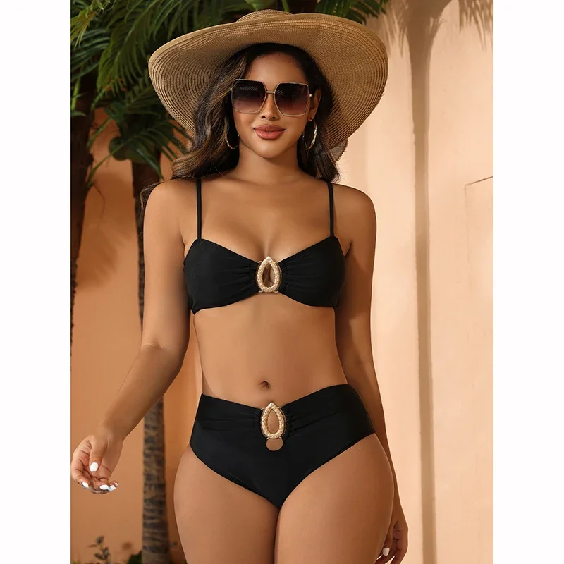 

Sexy Bikini Women's Swimsuit 2025 Two-piece Swimwear High Waisted Bikinis Set Female Bathing Suit Push Up Swimming For Beachwear