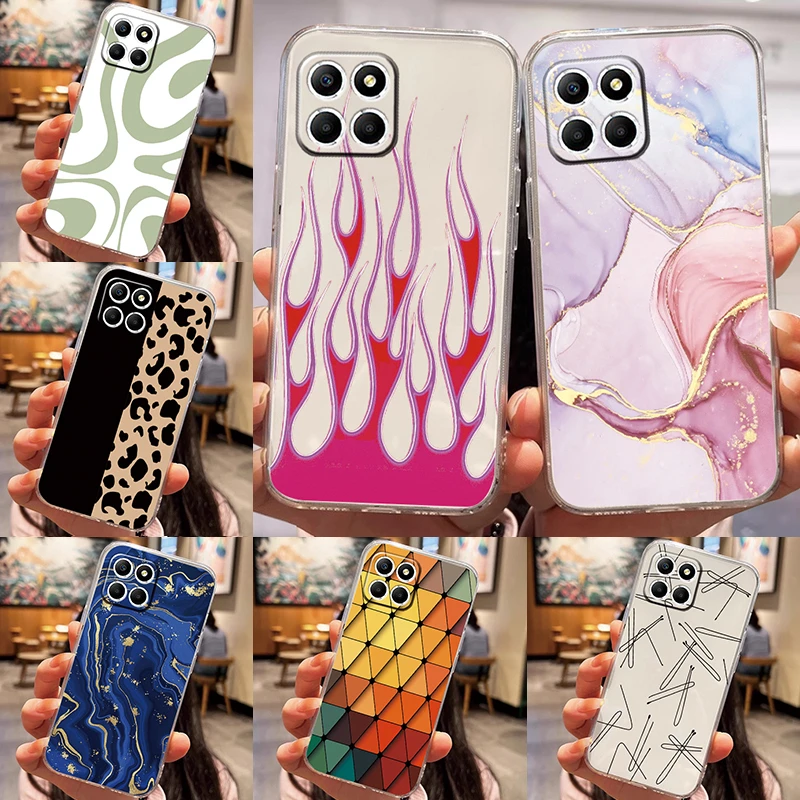 For Huawei P20 Nova 5T Honor 20 50 70 90 90 Lite  200 200 Pro 200 Lite X7 X7b X5 Plus Play 40C Silicone Speckle Phone Clear Case