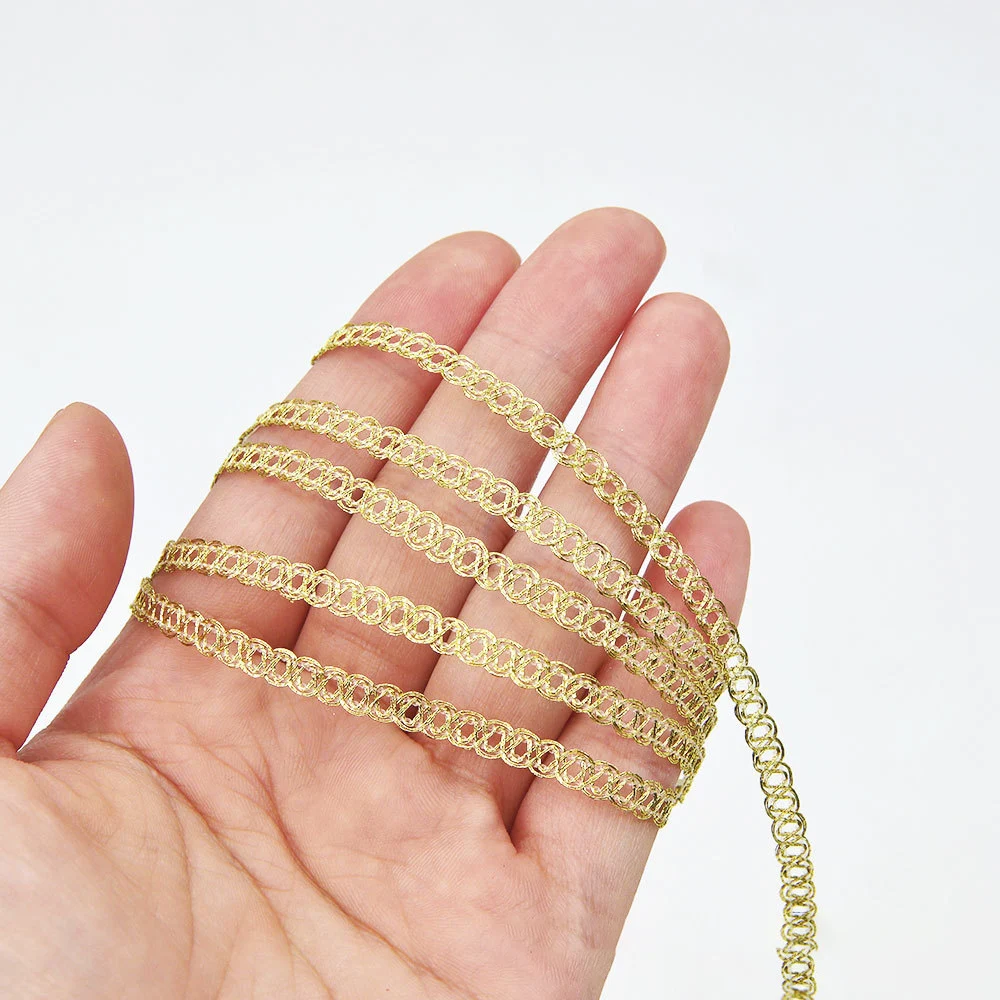 5 Yards kleiner runder Ring-Stickerei-Spitzenstoffbesatz für Kleidung, Weihnachten, Hochzeit, Heimparty, Festivaldekoration, DIY-Nähen – Detail 3