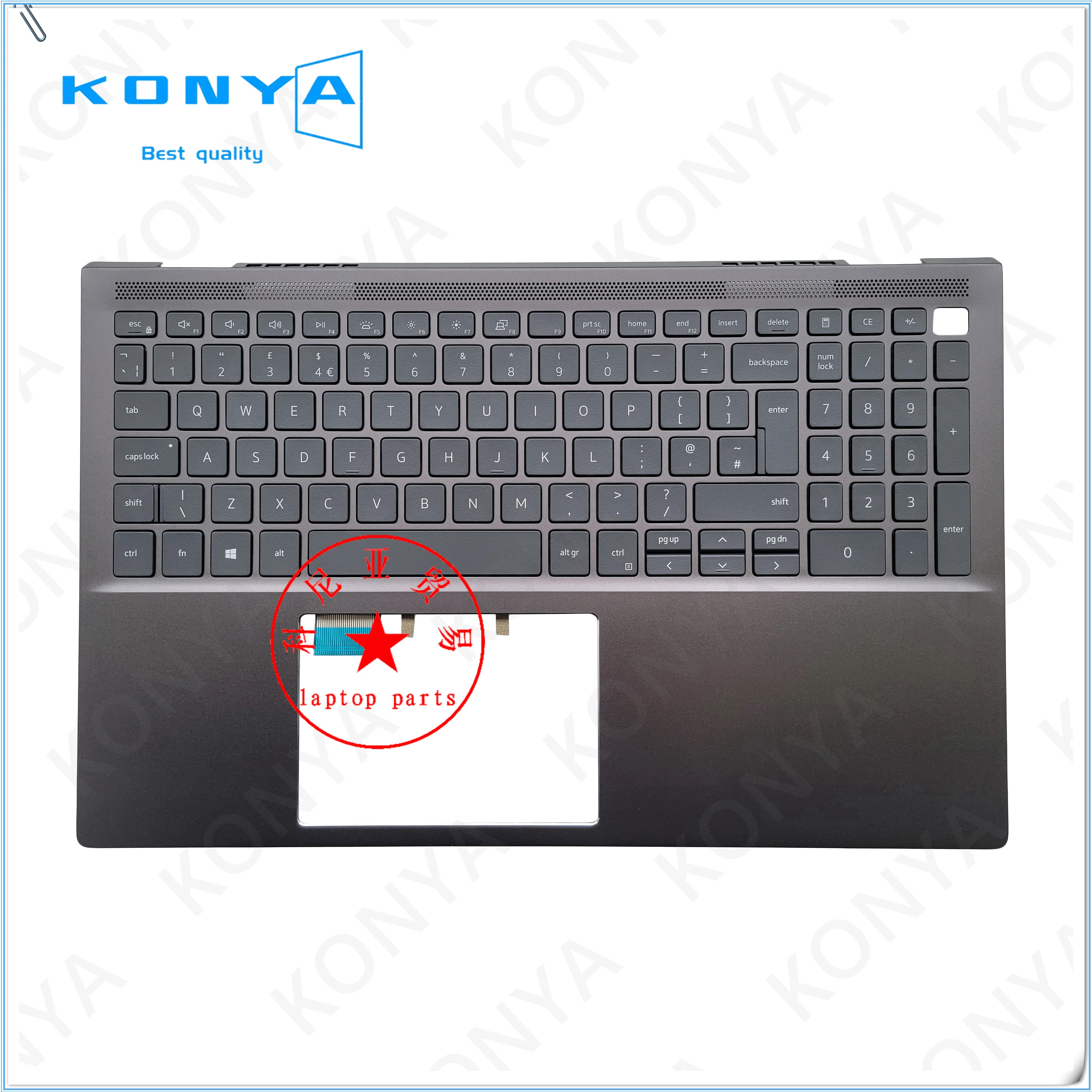 

New Original For Dell Vostro 15 7500 Series Laptop Palmrest Upper Case Cover With Backlit Keyboard 8DX59 5M07P