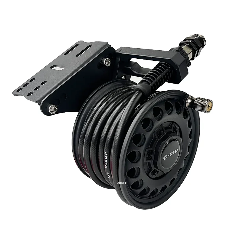Retractable Offroad Air Hose Reel All-Terrain Heavy Duty Auto Rewind Tire Inflation Hose Reel for 4x4 ATV UTV RV KOSTA