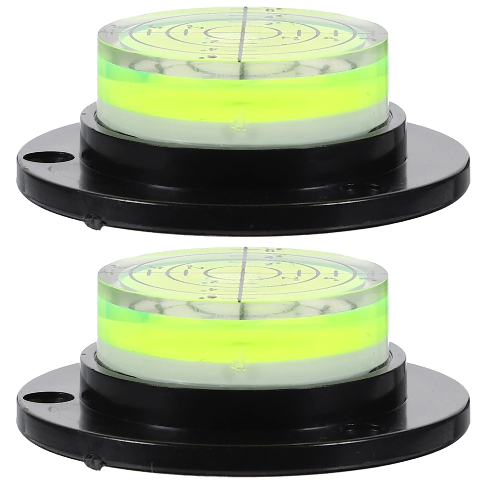 2pcs Bubble Mini Level Tool Compact High Precision Small Spirit Level With Base For Rv Tripod Camera Phonograph Diy Outdoor Use
