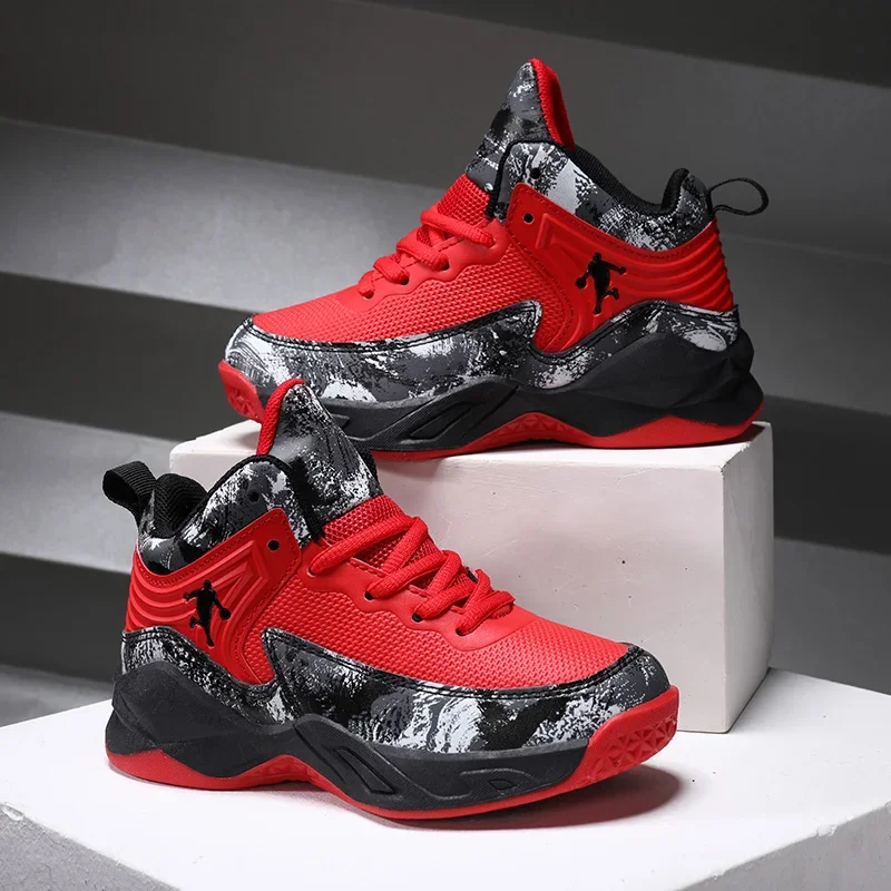 Boys Outdoor Training Basketball Sneakers New Children\'s Basketball Shoes for Boy Non-slip Breathable Comfortable Sport Shoes