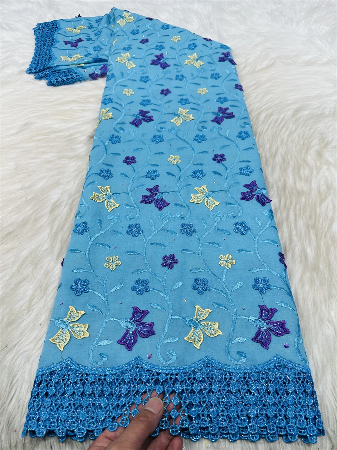

Switzerland Voile Lace 2026 Highest Quality African Embroidered Fabric 100% Cotton For Nigerian Wedding Cloth Celebrants