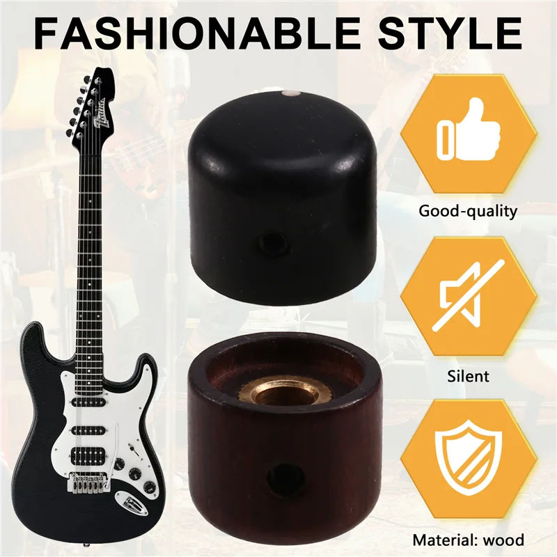 ABJA-2PCS Elegant Electric Wood Guitars With Rosewood And Ebony, Volume And Tone Control Knobs