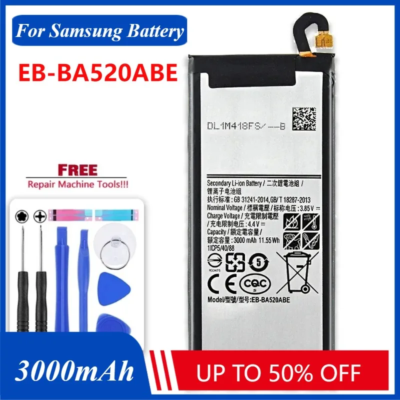 3000mAh EB-BA520ABE لسامسونج غالاكسي A5 ( 2017) A520 A520F A510 SM-A510F A500 بطاريات الهاتف المحمول