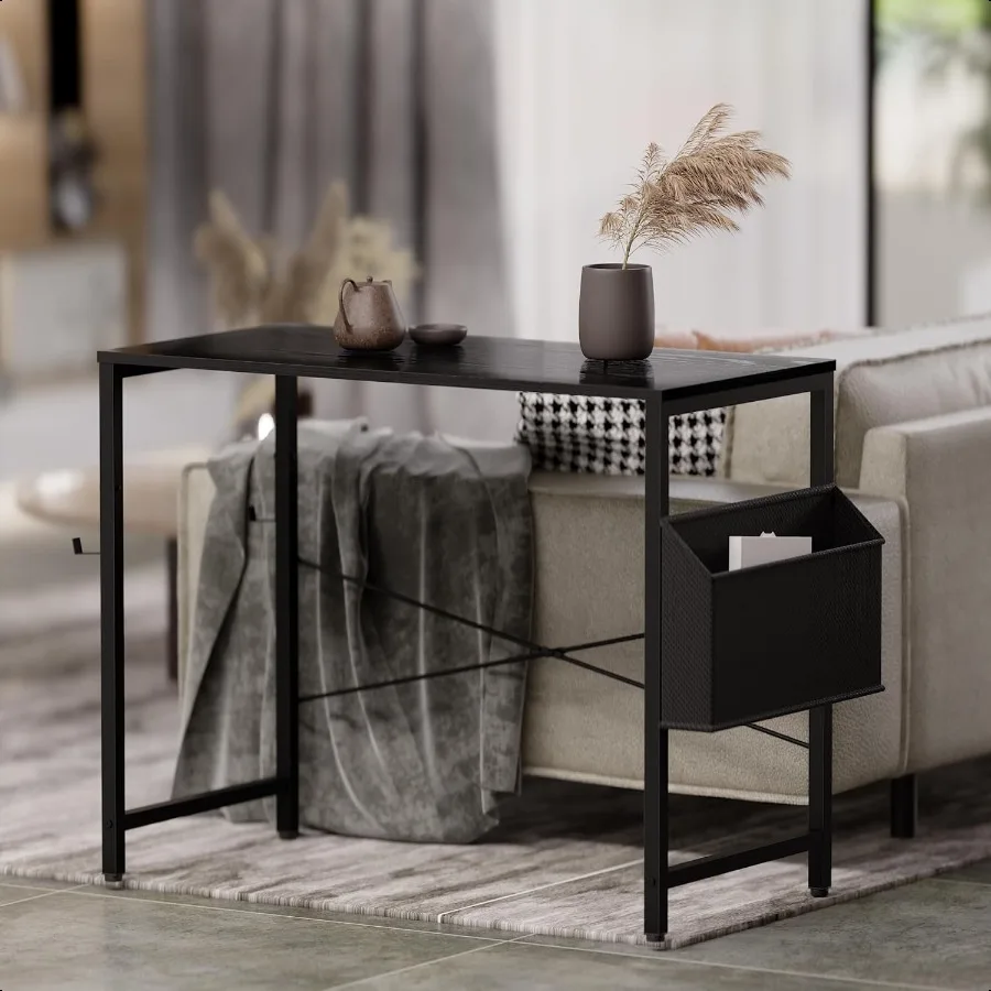 32 Inch Computer Desk for Small Spaces with Storage Bag Home Office Work Desk with Headphone Hook Small Office Desk Study Writi