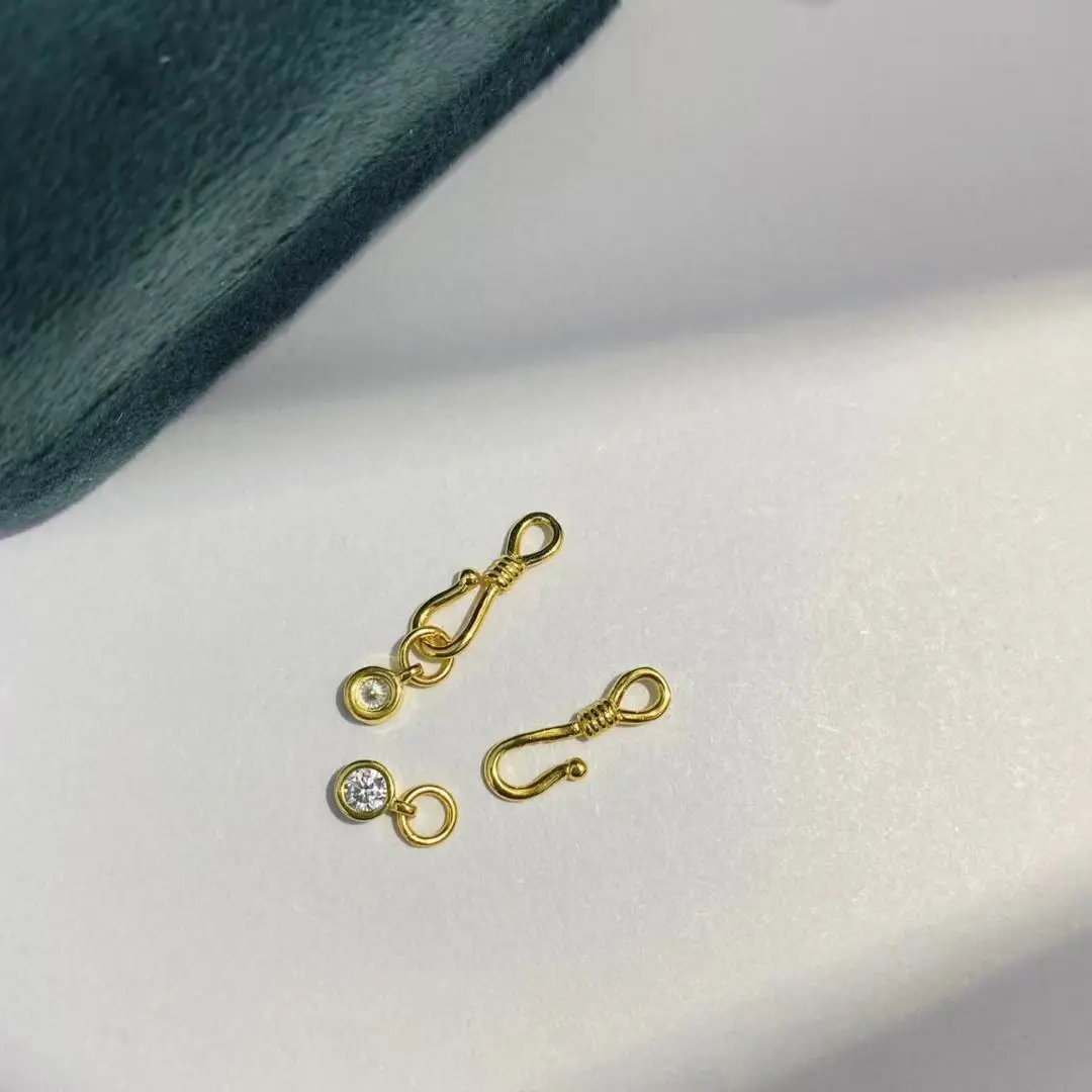 Wholesale DIY S925 Sterling Silver Pendant Necklace Bracelet Clasp Hook Accessories for 5-8mm Pearls 5pcs/lot