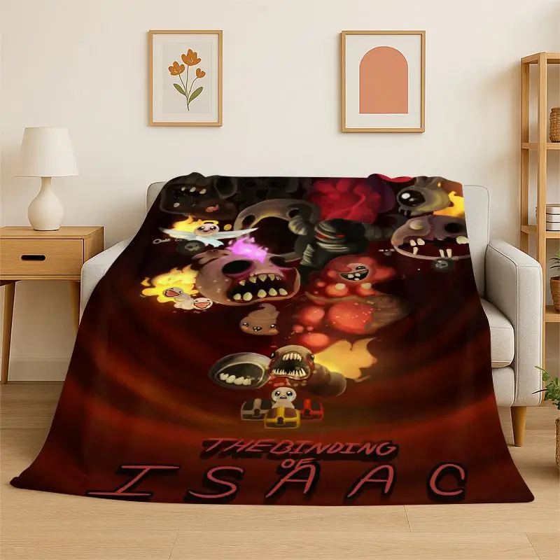 RPG Game The Binding Of Isaac Flannel Blanket,Ultra Soft Warm Plush Throw for Home Bedroom Bed Sofa Cover Office Picnic Gift Kid