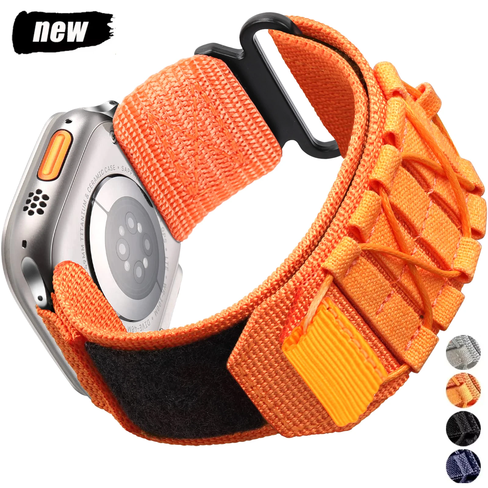 Taktisches Nylonarmband für Apple Watch Ultra 3 2 49 mm 46 mm 42 mm 41 mm 40 mm 44 mm 45 mm für iWatch Serie 11 10 9 8 SE3 Sportband