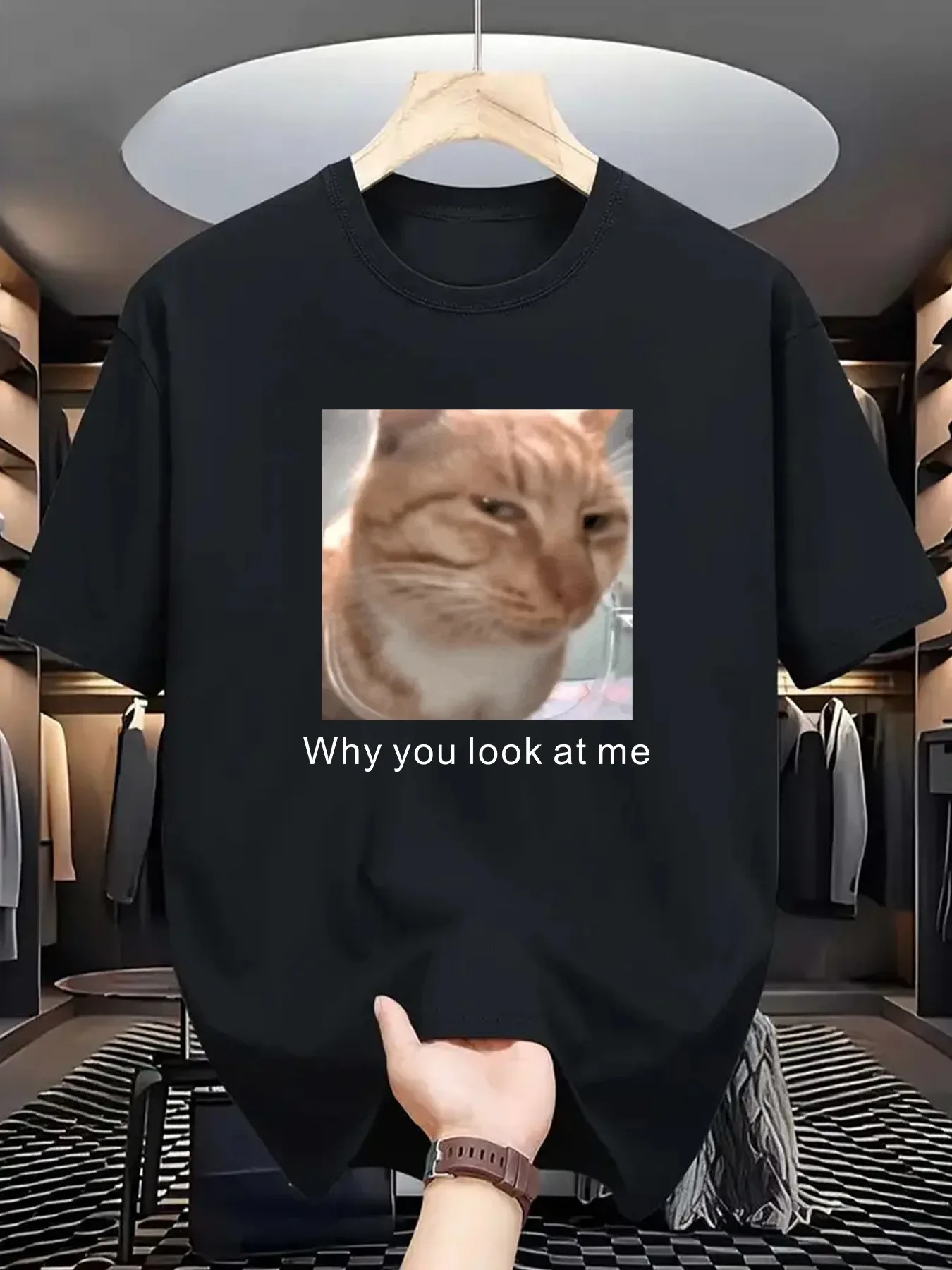Mr Fresh Cat Meme Graphic T-shirts Men Women Fashion Short Sleeve T Shirt funny Casual T-Shirt Casual Summer Short Sleeve Shirt