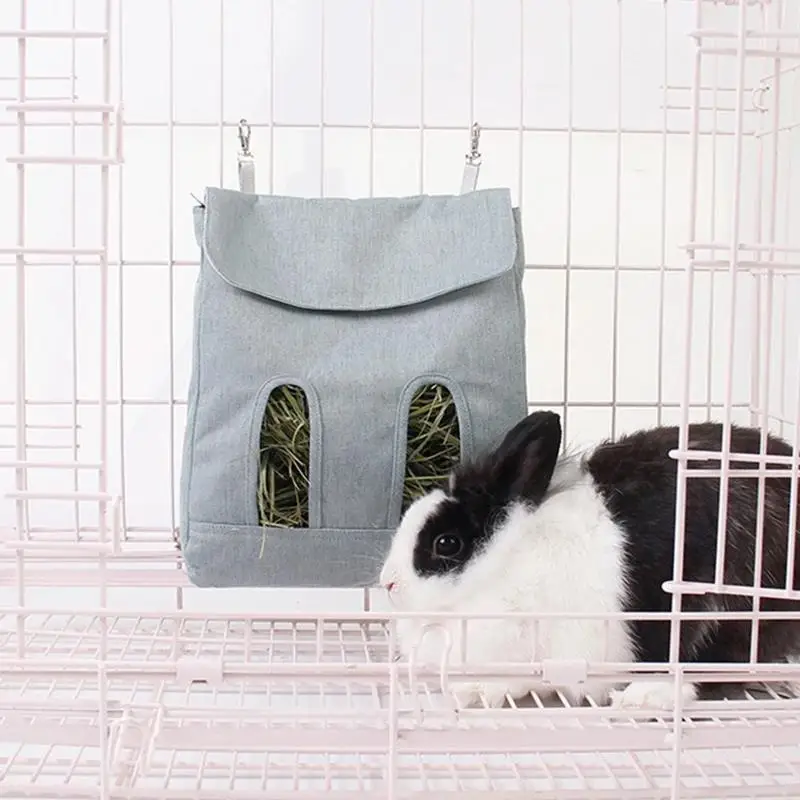 Hamster Hay Feeder Bag Storage Sacks Hanging Feeding Bags for Small Animals Rabbits Bite-Resistant