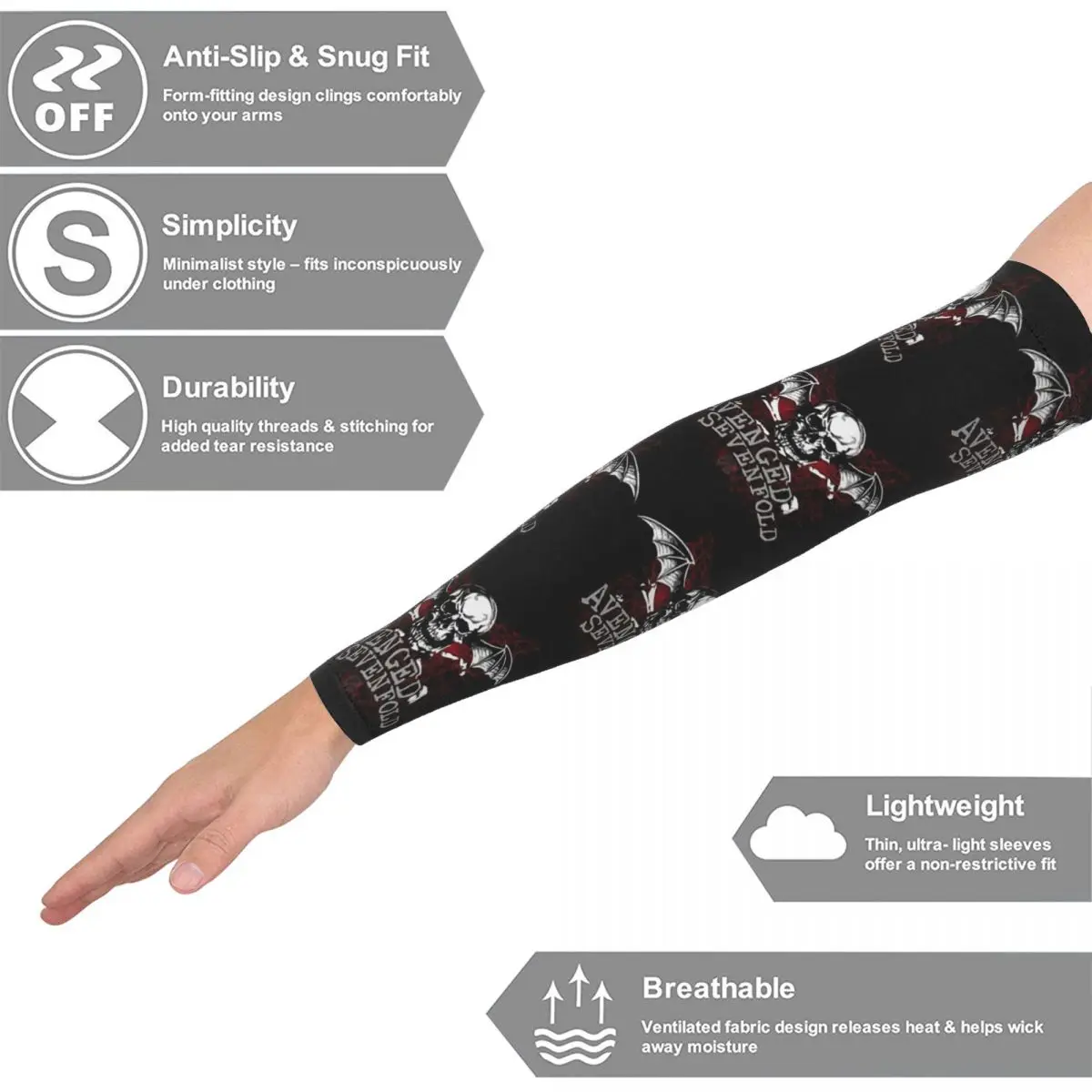 أكمام أذرع انتقيمة سبعة أضعاف للرجال والنساء للحماية من أشعة الشمس فوق البنفسجية وتغطية الوشم الرياضية والتبريد وركوب الدراجات #5