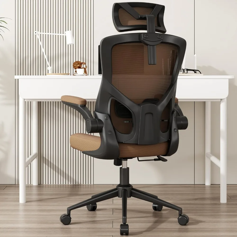 

, Ergonomic Mesh Desk Chair, High Back Computer Chair- Adjustable Headrest with Flip-Up Arms, Lumbar Support, Swivel