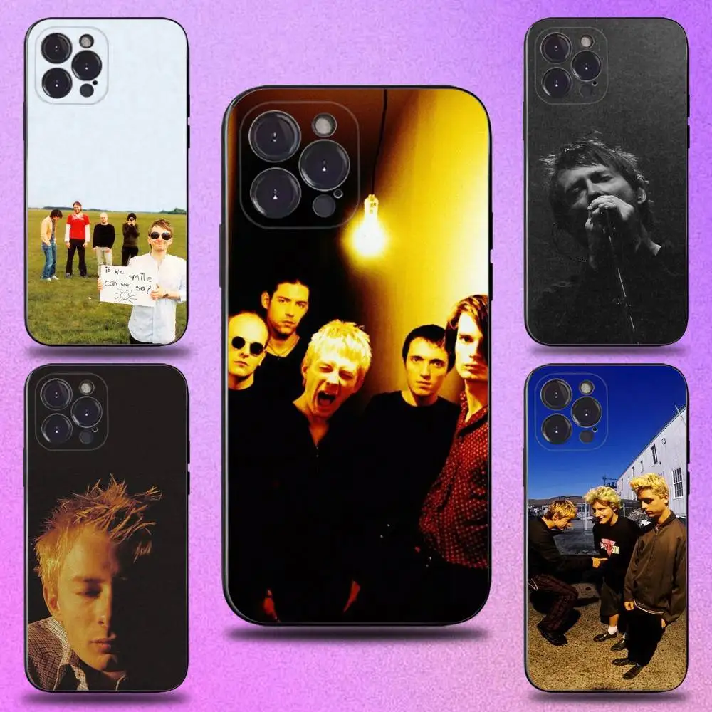 

R-Radiohead Phone Case For iPhone 17,16,15,14,13,12,11 Plus,Pro Max,XS,X,XR,SE,Mini,8,7,Soft Silicone Black Cover