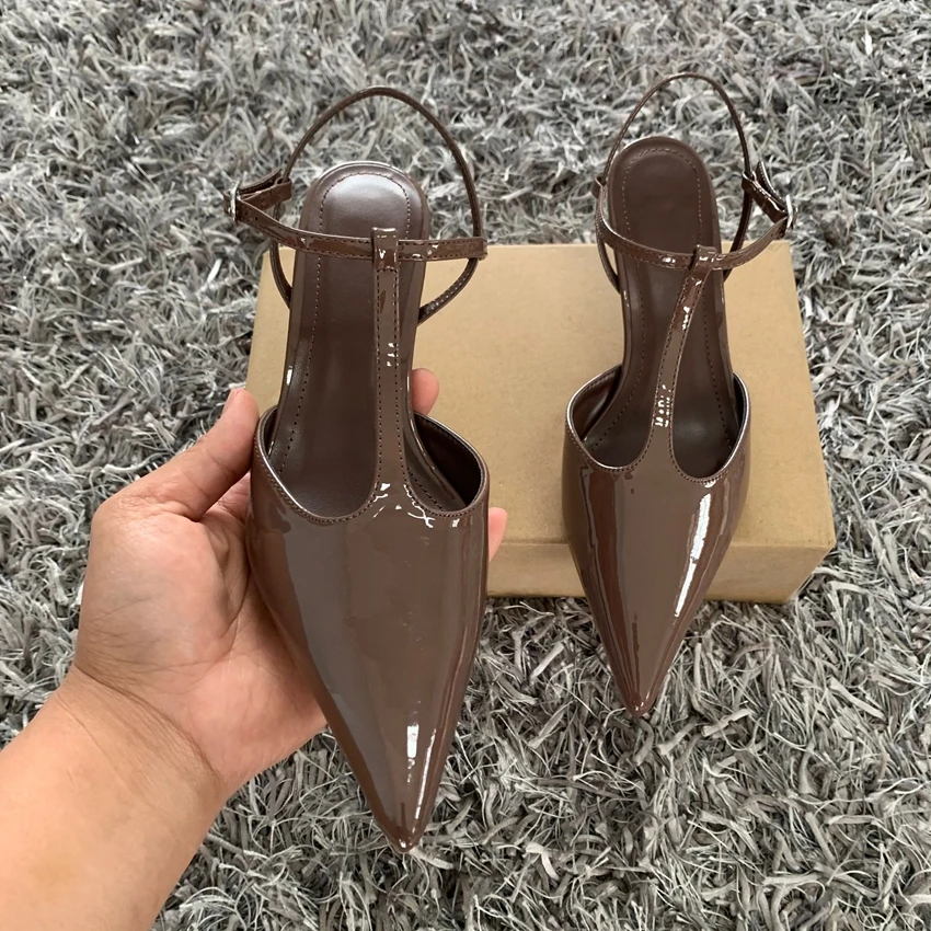 2025 Fashion Buckle Strap Women Pumps Sexy Pointed Toe Thin High Heels Slingbacks Sandals Fashion Wedding Party Dress Shoes