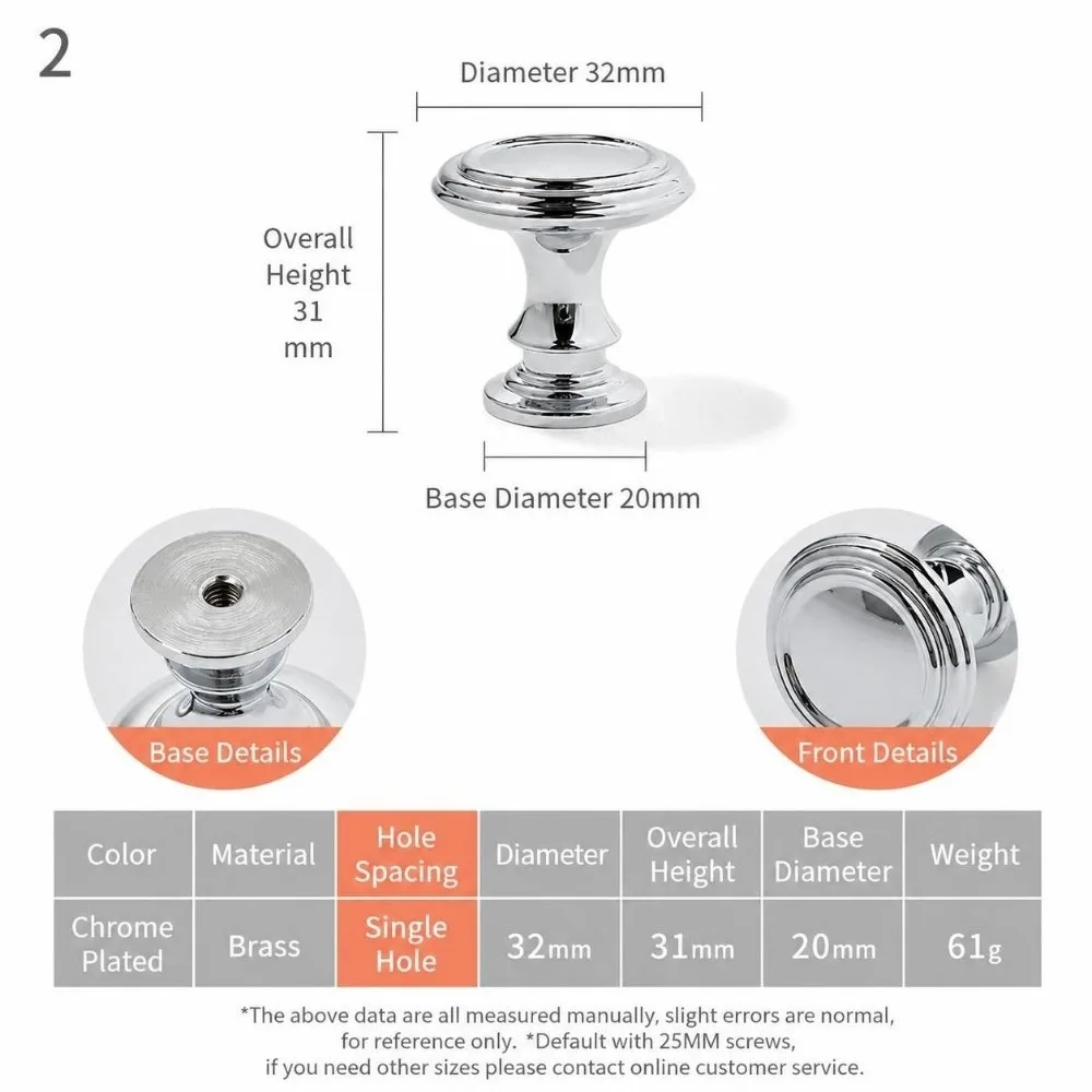 Elegant Solid Brass Cabinet Pulls Polished Smooth Drawer Handles Classic Anti Rust Cabinet Knob Hardware Furniture Cabinets