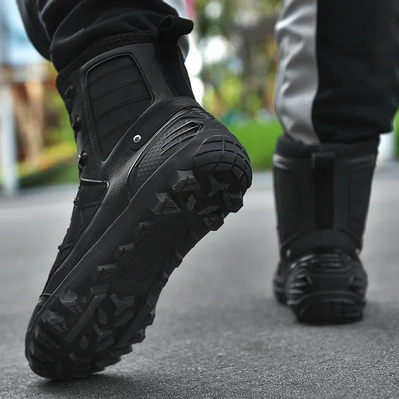 Motorcycle Riding Boots Motorbike Four Seasons Breathable Motorcycles Shoes Motos Chopper Cruiser Touring Ankle Botas Men Items