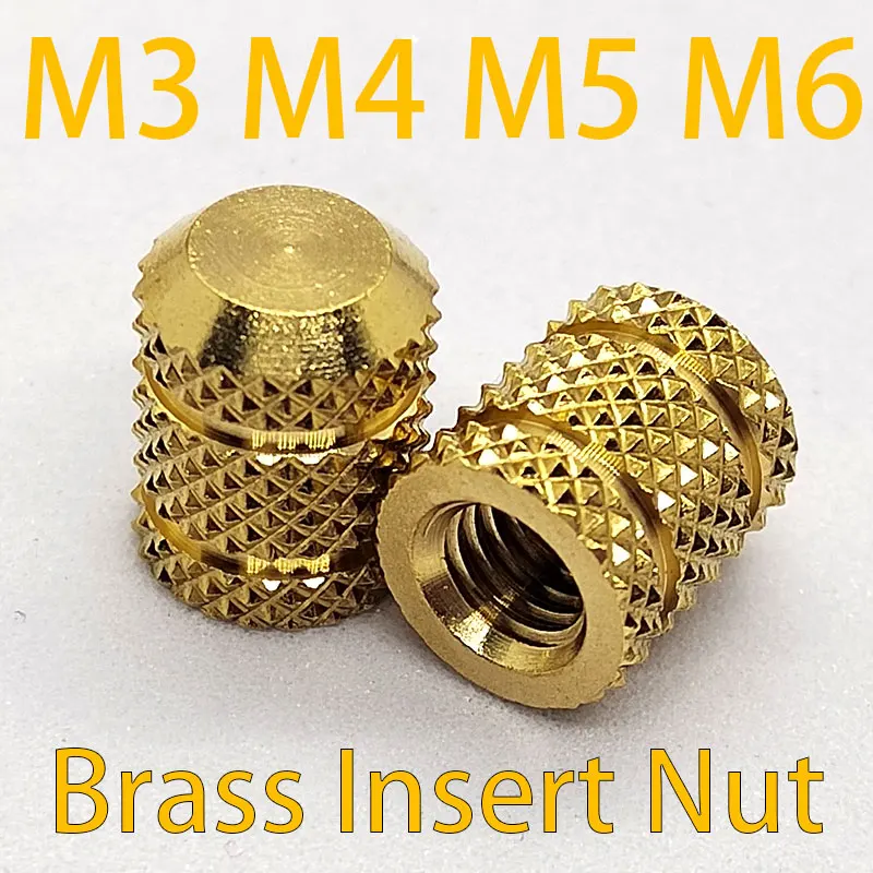 

M3 M4 M5 M6 Heat Set Threaded Insert Brass Nut Hot Melt Insertion Injection Molding Embedded Copper Nut of 3d Printer