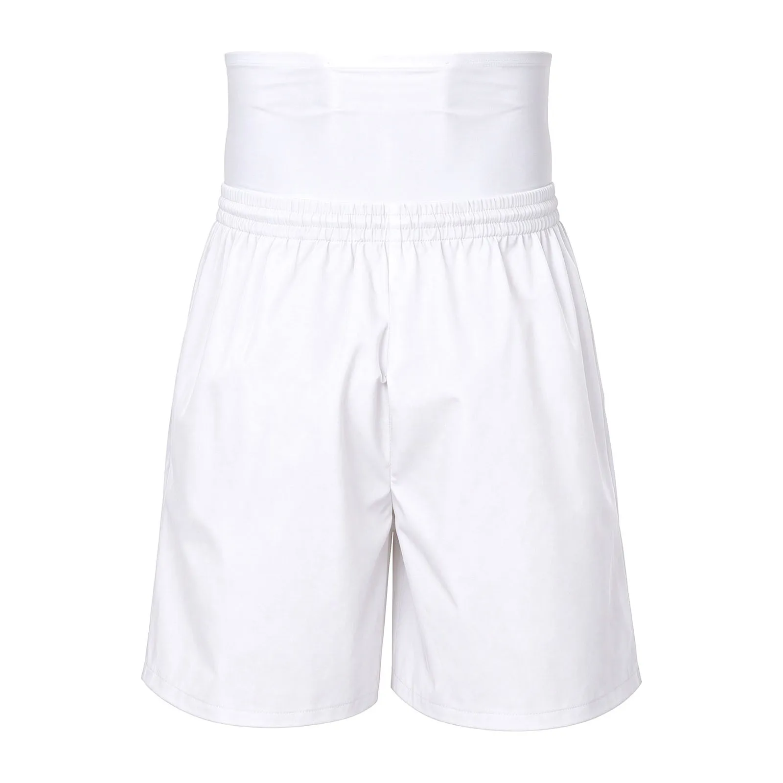 Men High Waist Tummy Control Shorts Body Shaper Drawstring Elastic Waistband Quick Dry Swim Trunks with Pockets Sportswear