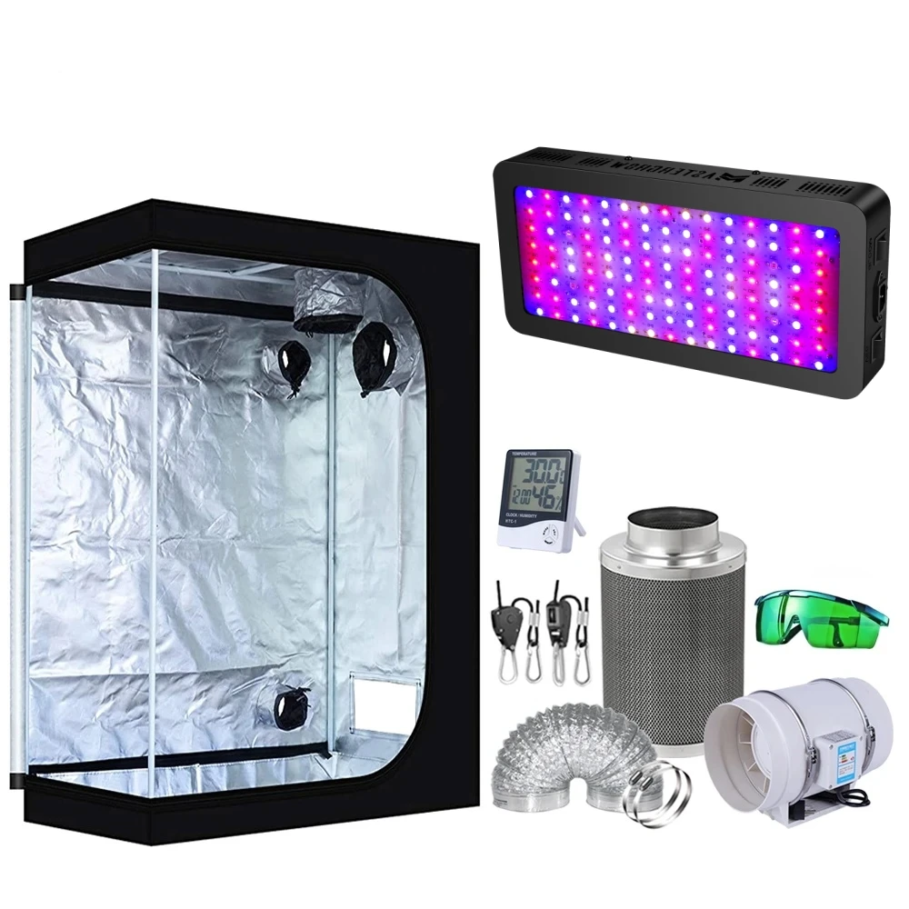 Grow Tent Growbox Hydroponics Growing System Led Grow Plant Lights Full Kits High PPFD 4Inch Duct Fans Activated Carbon Filter