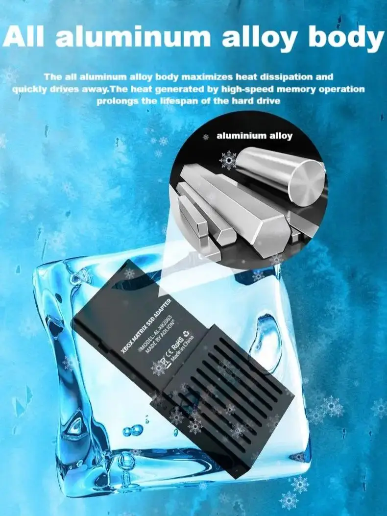 Adapter AOLION Matrix SSD do Xbox Series X/S – konwerter dysku twardego M2 NVME 2230 PCIE4.0, karta rozszerzeń do Xbox Series X/S. — zdjęcie produktu 7