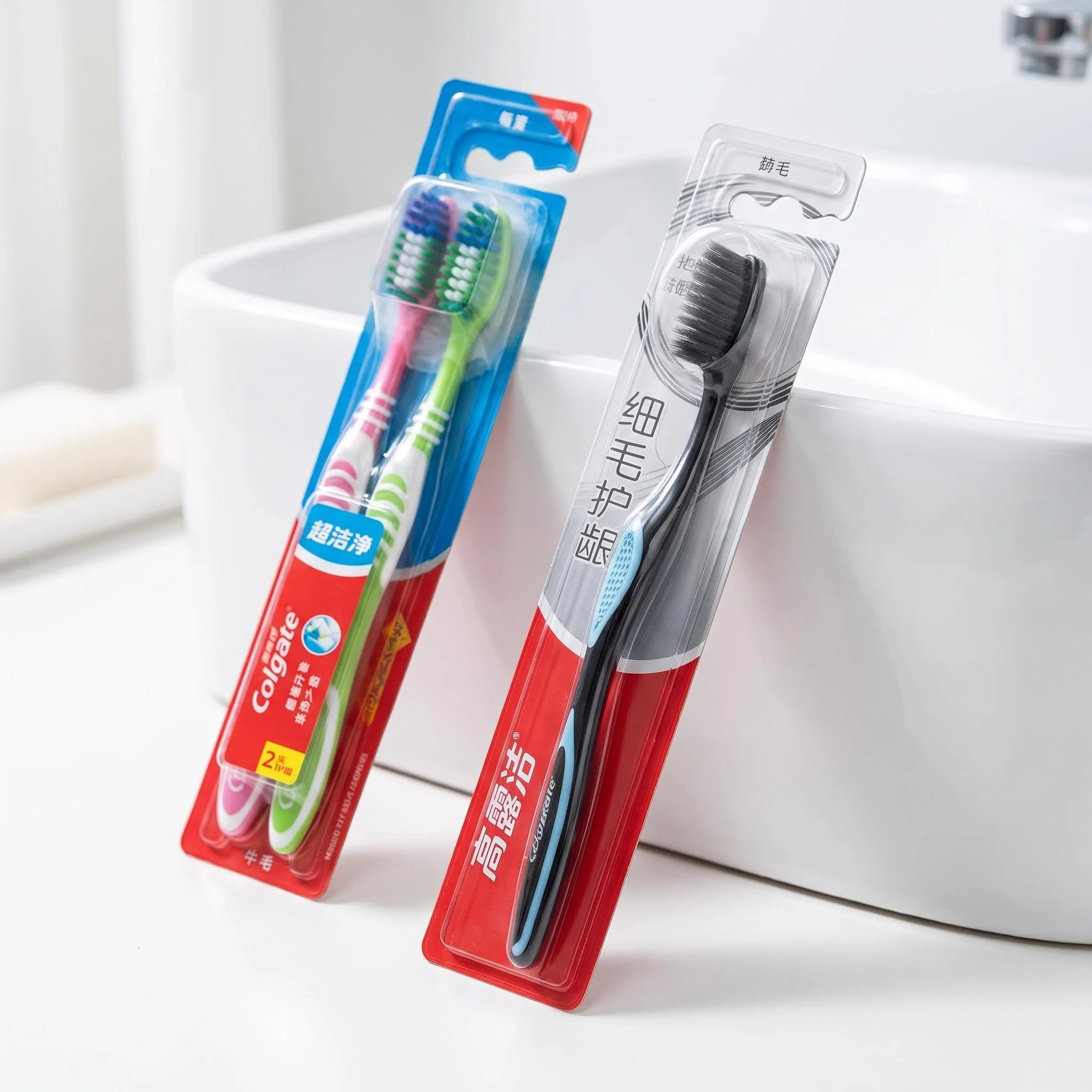 Colgate Mixed Toothbrush 8PCS Charcoal Soft Gum Care & Medium Bristle Remove Bad Breath Tongue Cleaning Random Packaging
