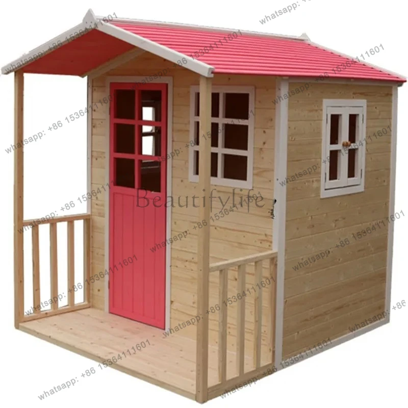 

Outdoor Cabin Mobile Toy Room Playground Climbing Assembly Small House Game Room Treehouse