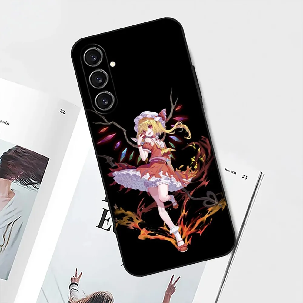 TouHou P-Project Flandre Scarlet Phone Case For Samsung S25,S24,S21,S22,S23,S30,Ultra,S20,Plus,Fe,Lite,Note,10 Black Soft Shell