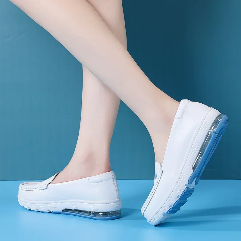 White Air Cushion Nurse Shoes for Women Comfortable Soft Sole Women Shoes  New Heart-shape Work Shoes Zapatos De Mujer