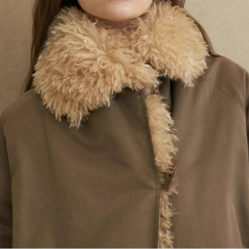Autumn and Winter Thick Coat Women's Winter 2025 New Small Thickened Horn Buckle Cotton-padded Clothes Winter