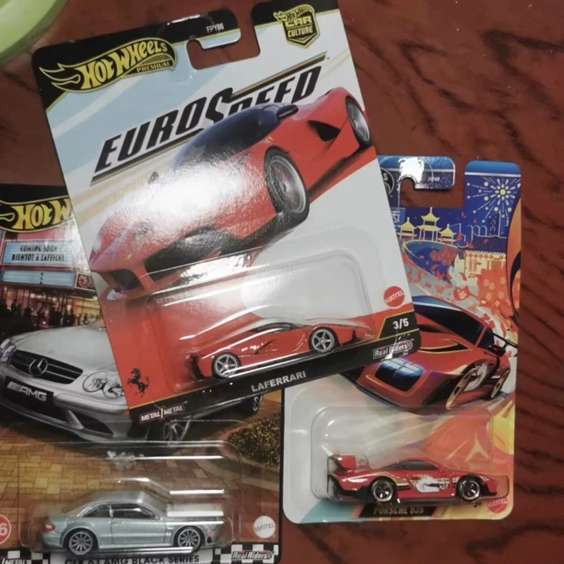 

Hot Wheels FPY86 Car Culture Retro Race Set Real Riders Metal Body Rubber Tires Ferrari Porsche Diecast Model Car For Collectors