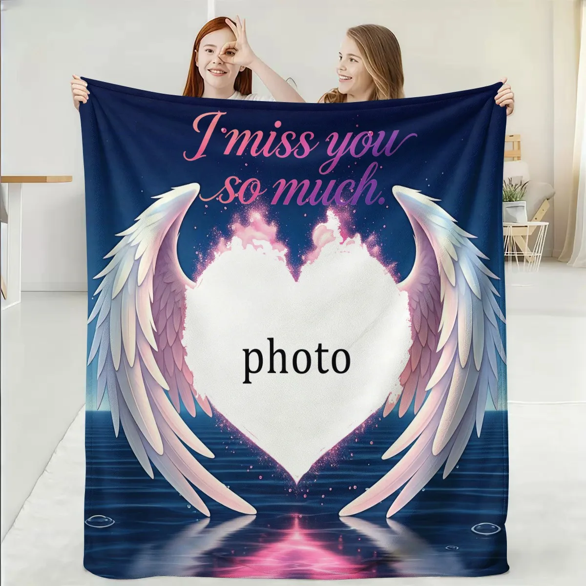 1Pc Customizable photo commemorative blanket. Please provide a precious photo to create a unique blanket