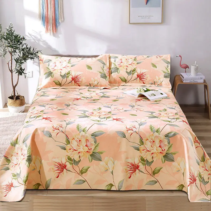 Fashion Sheets Household Skin-friendly Comfortable Breathable Protective Bedcover Single Double King Queen Size Dormitory Bed