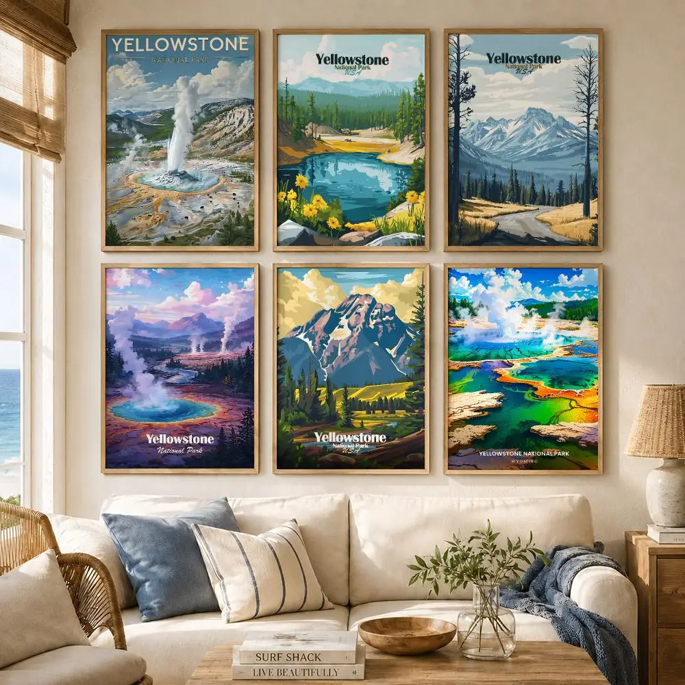 Yellowstone Fashion Poster Wall Stickers Self Adhesive Painting HD Art Decals for Bedroom Living Room Home Decor