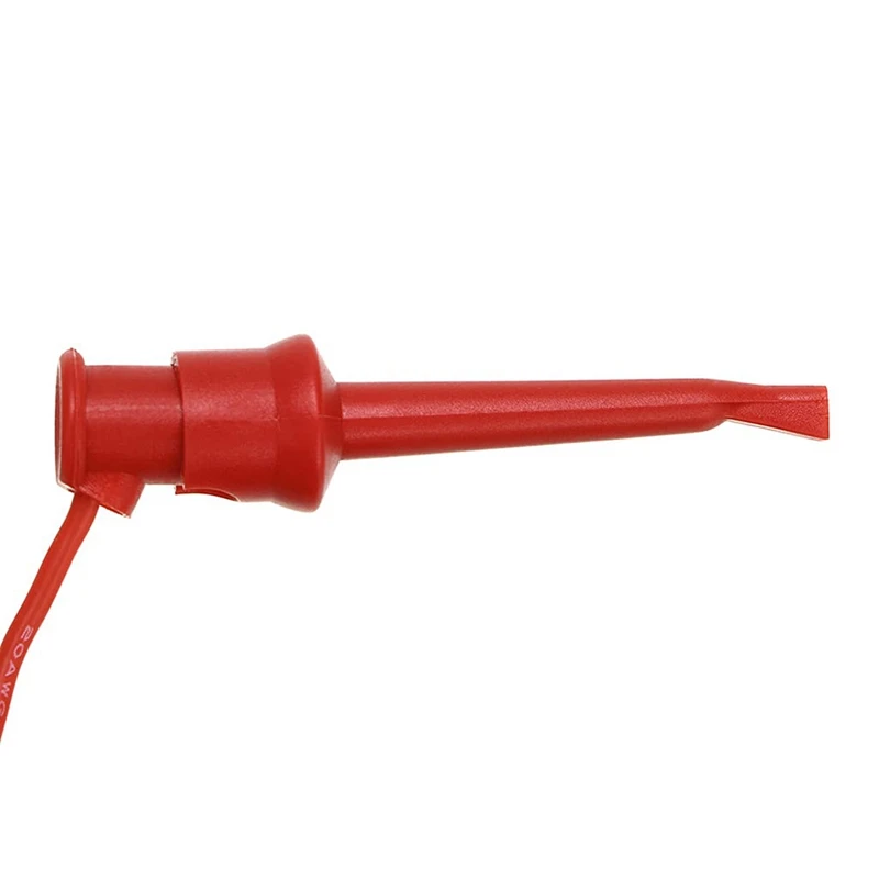 10Pcs Multimeter Electrical Test Dual Lead Test Hook Clips -5 Colors Silicone To Flexible