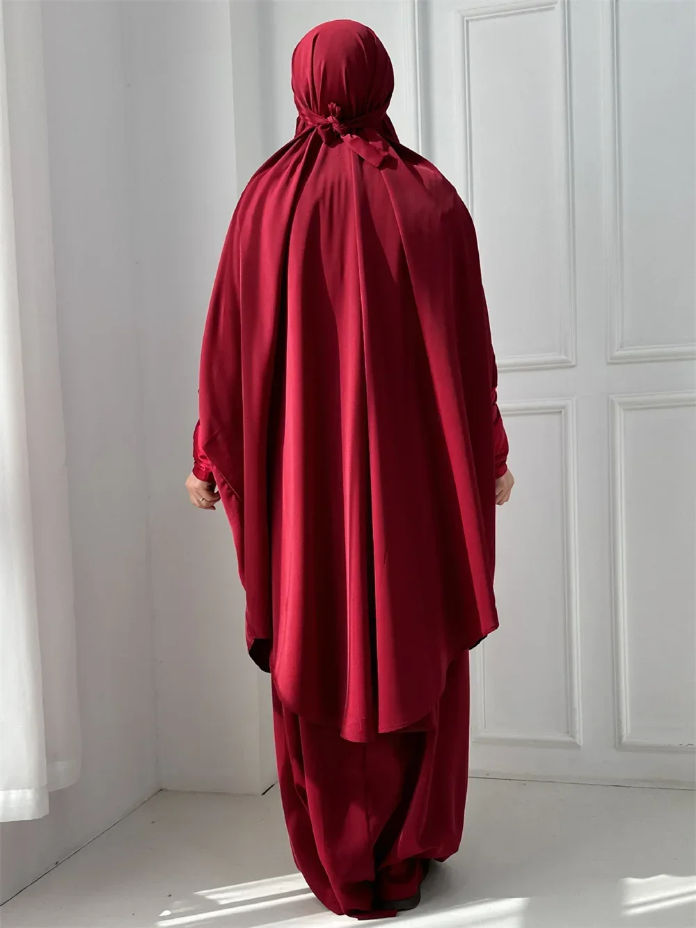 16 colori 2 pezzi Set Ramadan Eid Abaya modesto Donna Abito musulmano Abito Hijab Caftano Robe Femme Musulmane Islam Caftano Kebaya Set