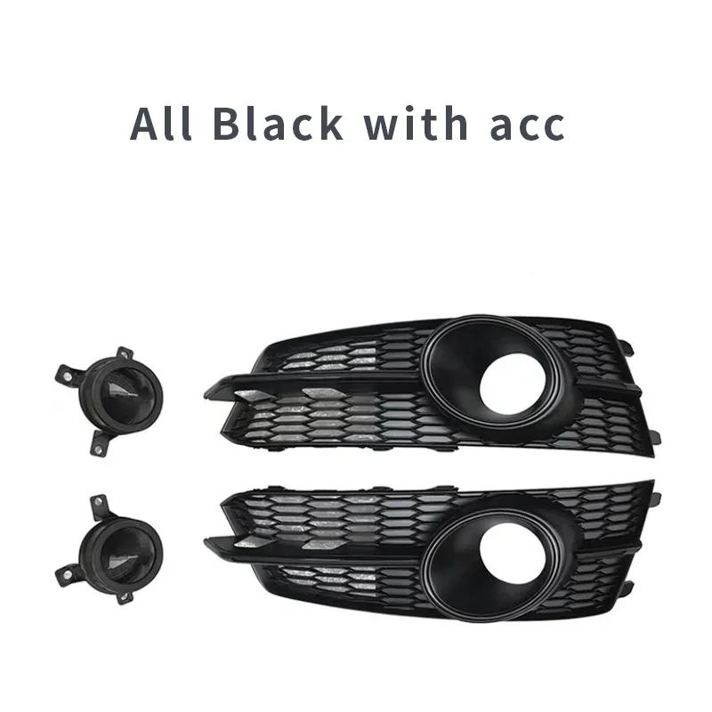 For Audi A6 S6 2016 2017 2018 Front Bumper Fog Lamp Grille Car Front Mesh Racing Grille With ACC